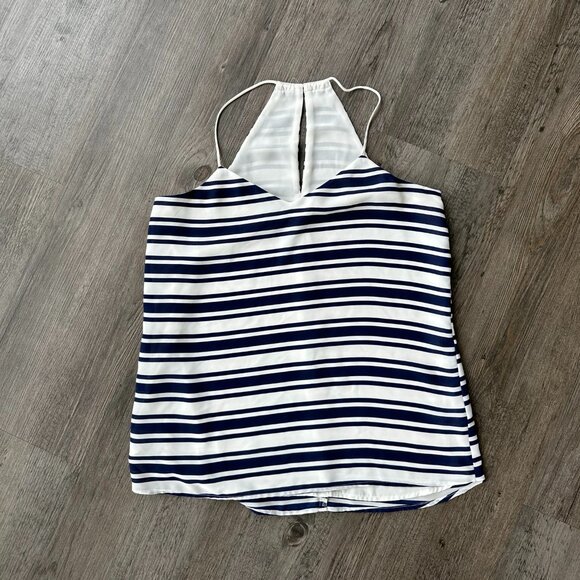 2016 Vintage Express Navy and White Multi Stripe Barcelona Cami - Small - Picture 1 of 3